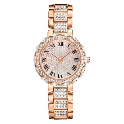 China Other new style full diamond fashion watch steel band classic watch ladies atmosphere casual quartz watch for sale