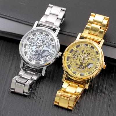 China Other men's watches hollow gold fashion watches mechanical men's steel band quartz watch wholesale for sale