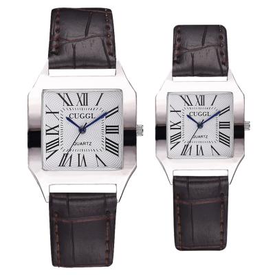 China Other Popular Style Quartz Watch PU With Square Roman Dial for sale