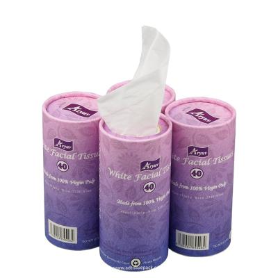 China Portable Low Price Eco - Friendly Custom Round Velvet Car Cylinder Box Paper Tissues for sale