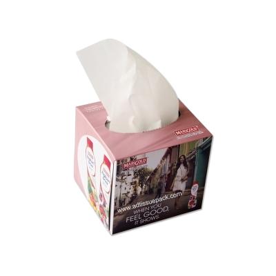 China Custom 100% Virgin Wood Pulp Box Tissue Paper 2ply Eco-friendly White Facial Tissue for sale