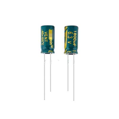 China 6.3V1800UF high quality original and new standard 8*16MM size of electrolytic capacitor 1800UF6.3V for sale