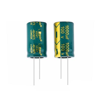 China 100V1000UF high quality original and new standard 18*30MM size of electrolytic capacitor 1000UF100V for sale