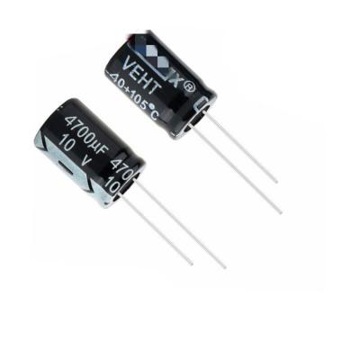 China 10V4700UF high quality original and new standard 13*20MM size of electrolytic capacitor 4700UF10V for sale