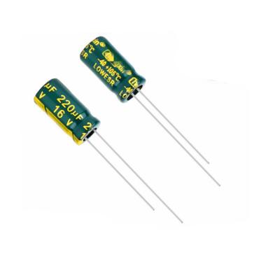 China 16V220UF high quality original and new standard 10*20MM size of electrolytic capacitor 220UF16V for sale