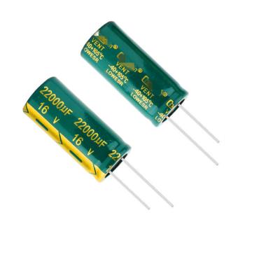 China 16V22000UF high quality original and new standard 18*40MM size of electrolytic capacitor 22000UF16V for sale