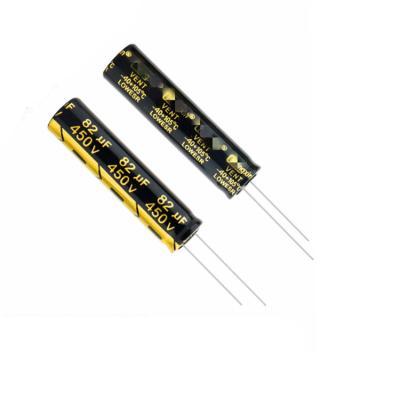 China 450V82UF high quality original and new standard 18*50MM size of electrolytic capacitor 82UF450V for sale