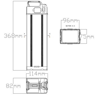 China Electric Bike Battery Box Tianjin Lithium Ion Battery Case 36V 48V Custom Rechargeable Ebike Battery Box For Electric Bicycle for sale