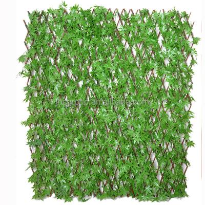 China Easily Assembled Hot Selling Artificial Alliance Maple Leaf Garden Trellis Willow Fence for sale