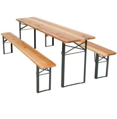 China Morden Alliance Cheap Wooden Beer Table Set Outdoor Table for sale