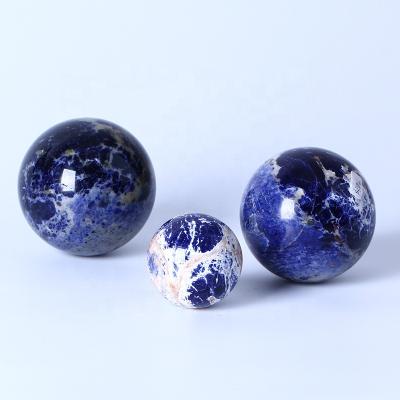 China Europe Large Decorative Sodalite Crystal Balls Crystal Spheres Sodalite Crystal Ball for sale