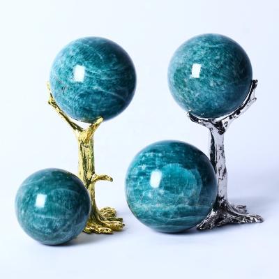 China Wholesale Natural Amazonite Sphere Europe Crystal Balls Crystal Spheres for sale