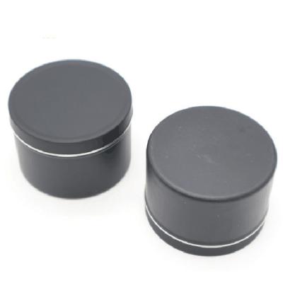 China Home Decoration Wholesale Customized Matte Black Candle Tins 200ml for sale