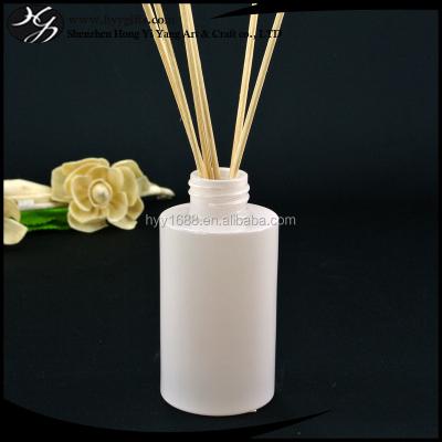 China Sustainable 100ml Cylinder Shaped White Perfume Oil Glass Reed Diffuser Bottles for sale