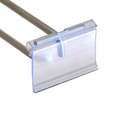 China Retail Supermarket Display Plastic Acrylic Label Tag Adhesive PVC Data Strip Price Holder For Shelves for sale