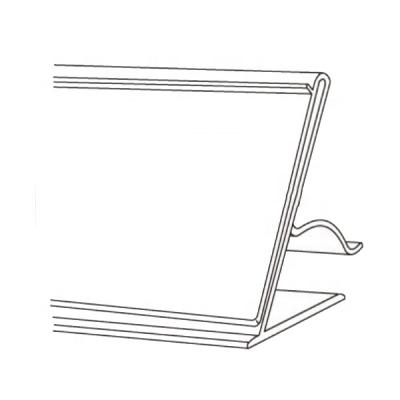 China Supermarket and Store Glass Shelves Label Rack for Supermarket Clear Plastic for sale