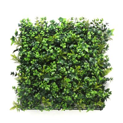 China 100% pure pure heavy metal free green grass artificial plant hedge boxwood pe material vertical garden wall for sale