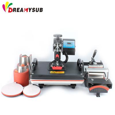 China Good Quality Machinery Repair Shops CE ROHS Approved T-shirt Cup Plate Cap Cloth Ribbon Combo Printer /t-shirt Printing Machine For Sale for sale