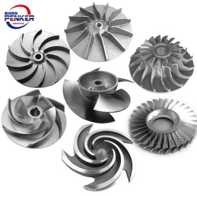 China Aluminum/Stainless Steel/China Penker Plastic/Brass/Bronze Customization Types Impeller In Compressor Centrifugal Impeller for sale