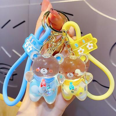 China Cute Cartoon Animal Doll Acrylic In Oil Navy Bear Wholesale Pendant Small Key Chain Couples Key Chain Female Cute Creative Exquisite Bag Bracelet for sale