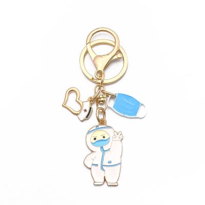 China S1056 New Fashion Cute Animal Medical Angel Lovely Doll Key Bag Chain Accessories For Nurse Doctor Gifts Creative for sale