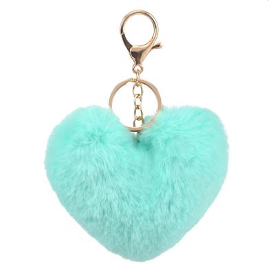 China Soft Artificial Key Chain Key Ring Ladies Bag Pendant Jewelry DIY Rex Rabbit Hair Ball Car Doll S1003 Cute Animal Mobile Phone Ball Plush Love for sale