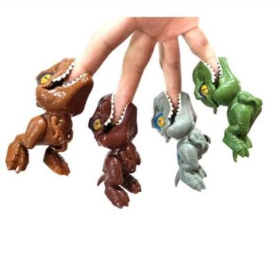 China Cute Bite Animal Hand Doll Jurassic Dinosaur Toys Simulation Rex Model Souvenir Birthday Animal Park Gifts for sale