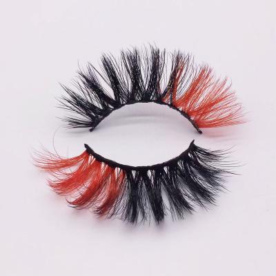 China Long natural explosive false eyelashes of S1180 chemical fiber European and American vacation multi-layer soft curl style short color eyelashes for sale