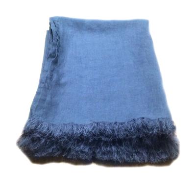 China 100% Handmade Fringed Blanket Throws Made to Order Disposable Canvas for sale