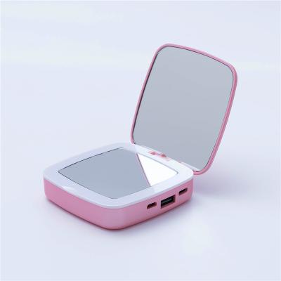 China Wholesale Colorful Power Bank LED Display Mirror Mobile Charger With Mirror for sale