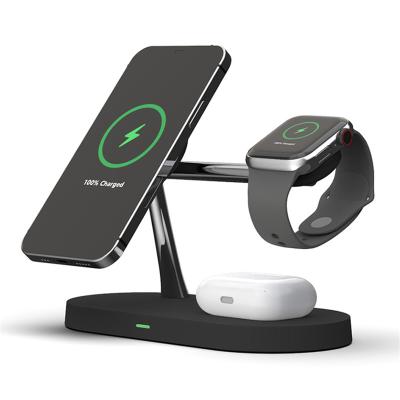 China 3 in 1 wireless charger for iphone watch and airpods 3 in 1 Qi Multifuncion Wireless Charging 15w Charging Stand Fast Wireless Charger Stand for sale