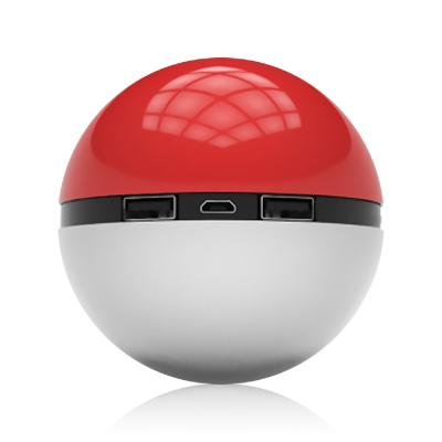 China Hot New Products Gifts Cartoon With LED Light Push Ball Pokeball Pokemon Go Power Bank Charger for sale