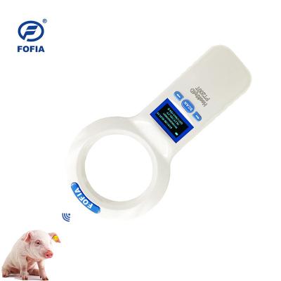 China Escáner animal FDX-B del microchip de la temperatura de la identificación del animal doméstico SI batería del lector 3AA en venta