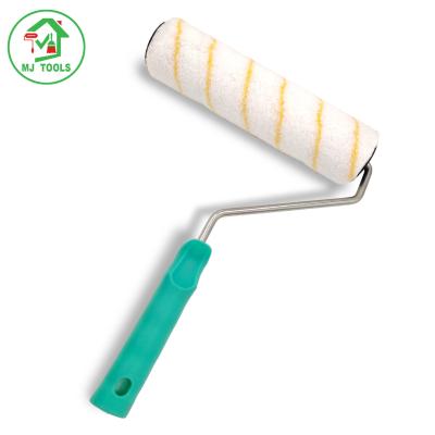 China Factory Price Smooth Outdoor Acrylic Fabric 9 Inch Paint Roller Stripe Paint Roller Yellow Acrylic Paint Rollers for sale