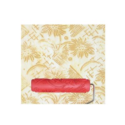 China Decoration Tool 4 9 Inch Painting Tool DIY Patterned Rubber Emboss Brush Sleeve Design Rodillos Decorativos Texture Roller for sale