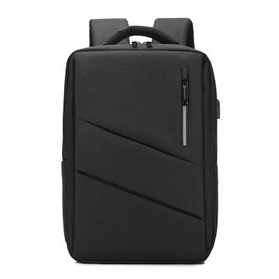 China With USB personalization business anti-theft business simple black laptop backpack small other casual backpack sports school bag for sale