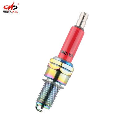 China Nickel Alloy D8TC MEIYA Motorcycle Spark Plugs Motorcycle Spare Parts And Accessories Factory Direct Price Isostatic Ceramic for sale