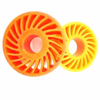 China Silica Quiet Wheel With Axle Rubber Roller Roller Wheel for sale