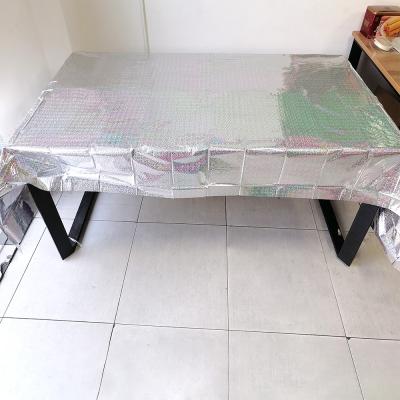 China Toalhas de mesa plásticas do quadrado metálico holográfico do laser à venda