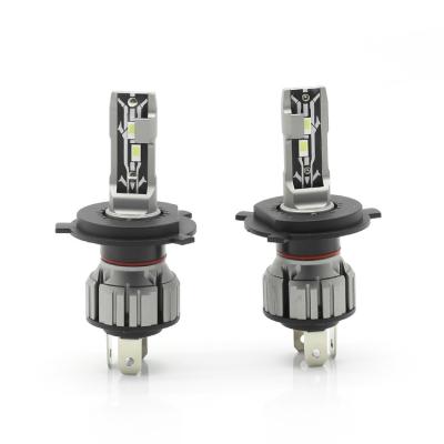 China Car LED Head Light Customs Lead Fanless Led Car Headlight Bulb 4000 Lumen 8PCS Bulb H4 Headlight Plug and Play White GC for sale