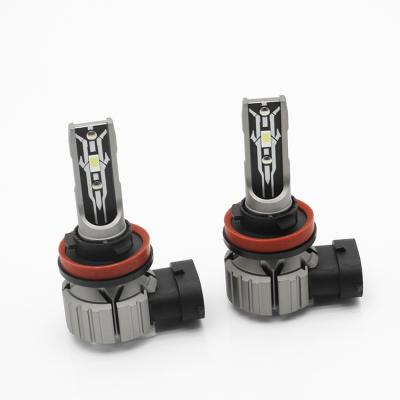 China Hot sale yellow car led head light h8 car headlight bulbs 12v 24v 6500k without fan laser led headlight bulb for sale