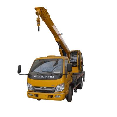 China Hot sale 3ton 4ton TRUCK CRANE 5 ton mini truck crane with low fuel consumption price cheap pickup truck crane for sale