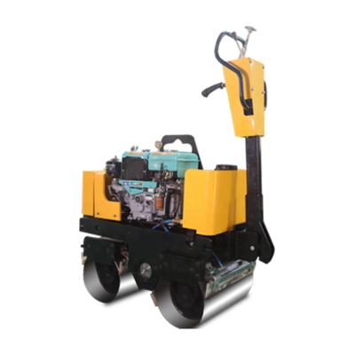 China Construction worksÂ   Hydraulic Double Drum Vibratory Walk Behind Vibrating Road Roller Mini Hydraulic Walking Hand Single Drum Roll Road Roller 1 Ton for sale