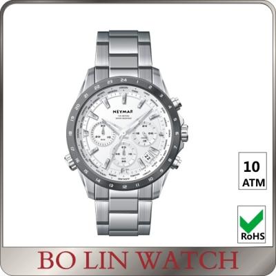 China Sapphire Glass Titanium Mens Stainless Steel Chronograph Watch Sporty Style for sale