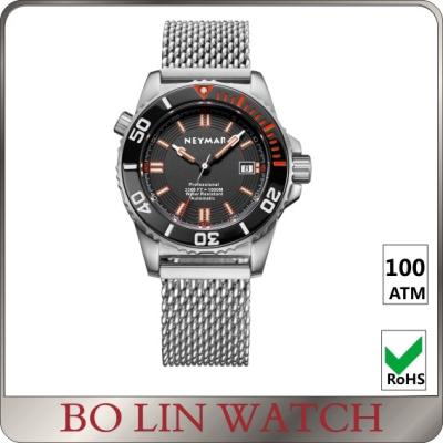 China Professional Waterproof Stainless Steel Dive Watches For Men High Super Luminous for sale