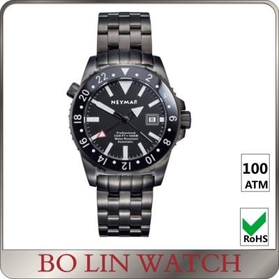 China Milanese SS Mesh Strap Stainless Steel Dive Watch Automatic 3 Hands BGW9 Super Luminous for sale