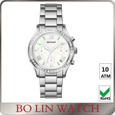 China Diamond Bezel Stainless Steel Womens Watch , Elegant Ladies Automatic Watches for sale