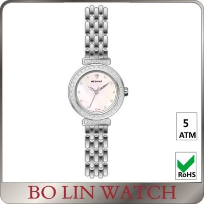 China Stone Index Rose Gold And Silver Ladies Stainless Steel Watches With Mesh Stap for sale