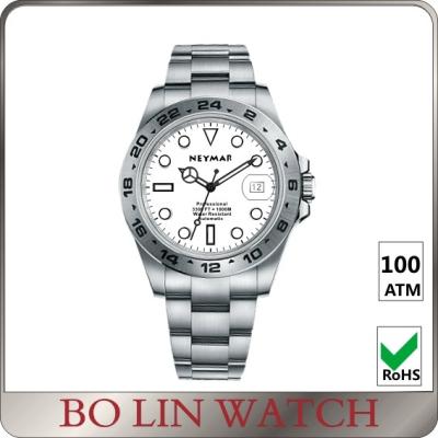 China Brushed Plated Stainless Steel Wristwatch Swiss Mens Watches Business Style for sale