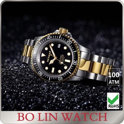 China Waterproof Stainless Steel Dive Watch With BGW9 Luminous Swiss Movement Automatic Watch for sale